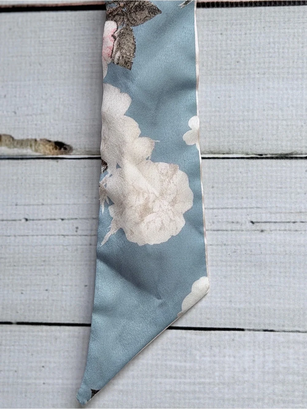 Satin Floral Triangular Hair Scarf Headband